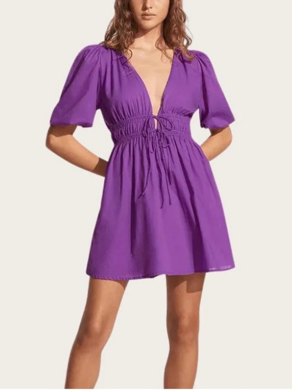 Faithfull the Brand Roma Mini Dress Violet
